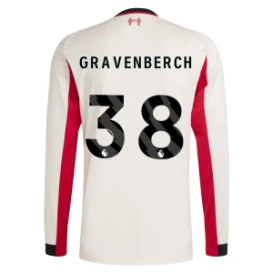 Maglia Calcio Liverpool FC 2025-26 Gravenberch #38 Trasferta Uomo Manica Lunga