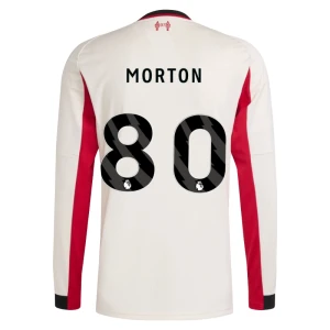 Maglia Calcio Liverpool FC 2025-26 Morton #80 Trasferta Uomo Manica Lunga