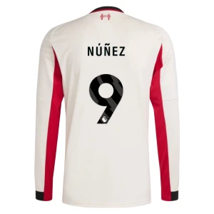 Maglia Calcio Liverpool FC 2025-26 Nunez #9 Trasferta Uomo Manica Lunga