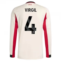 Maglia Calcio Liverpool FC 2025-26 Virgil van Dijk #4 Trasferta Uomo Manica Lunga
