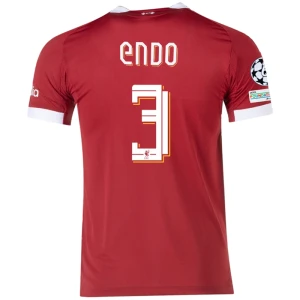 Maglia Calcio Liverpool FC Endo #3 2025-26 Champions League Prima Uomo