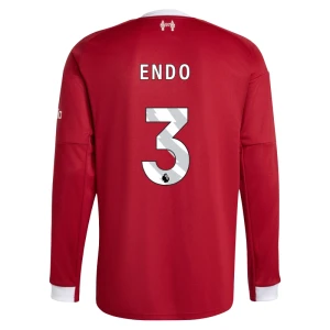 Maglia Calcio Liverpool FC Endo #3 2025-26 Prima Uomo Manica Lunga