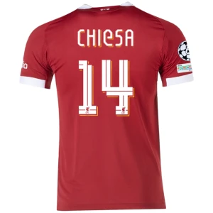 Maglia Calcio Liverpool FC Federico Chiesa #14 2025-26 Champions League Prima Uomo