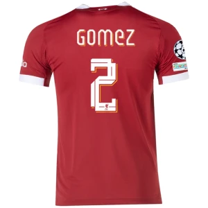 Maglia Calcio Liverpool FC Gomez #2 2025-26 Champions League Prima Uomo