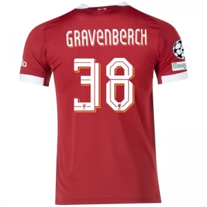 Maglia Calcio Liverpool FC Gravenberch #38 2025-26 Champions League Prima Uomo