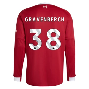 Maglia Calcio Liverpool FC Gravenberch #38 2025-26 Prima Uomo Manica Lunga
