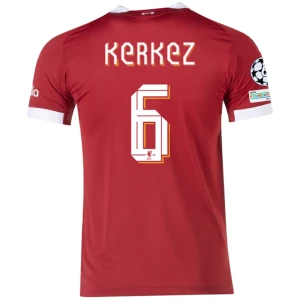 Maglia Calcio Liverpool FC Kerkez #6 2025-26 Champions League Prima Uomo