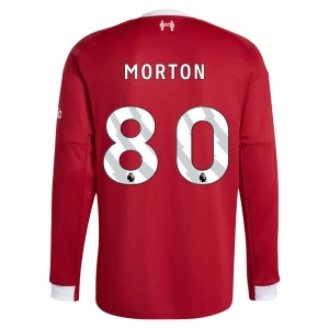 Maglia Calcio Liverpool FC Morton #80 2025-26 Prima Uomo Manica Lunga
