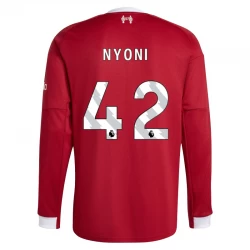 Maglia Calcio Liverpool FC Nyoni #42 2025-26 Prima Uomo Manica Lunga