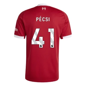 Maglia Calcio Liverpool FC Pecsi #41 2025-26 Prima Uomo