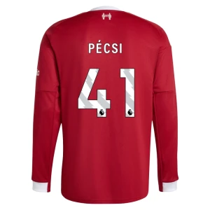Maglia Calcio Liverpool FC Pecsi #41 2025-26 Prima Uomo Manica Lunga