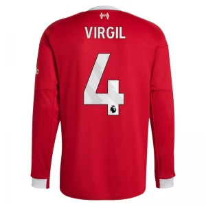 Maglia Calcio Liverpool FC Virgil van Dijk #4 2025-26 Prima Uomo Manica Lunga