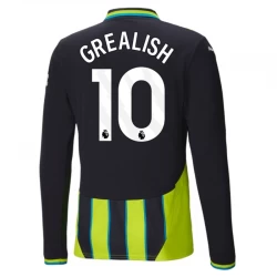 Maglia Calcio Manchester City 2024-25 Jack Grealish #10 Trasferta Uomo Manica Lunga