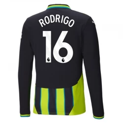 Maglia Calcio Manchester City 2024-25 Rodrigo #16 Trasferta Uomo Manica Lunga