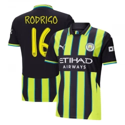 Maglia Calcio Manchester City 2024-25 UCL Rodrigo #16 Trasferta Uomo