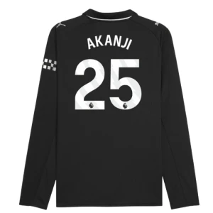 Maglia Calcio Manchester City 2025-26 Akanji #25 Trasferta Uomo Manica Lunga