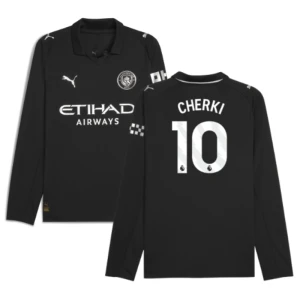 Maglia Calcio Manchester City 2025-26 Cherki #10 Trasferta Uomo Manica Lunga