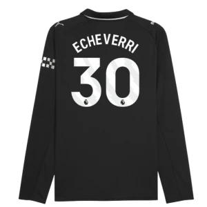Maglia Calcio Manchester City 2025-26 Echeverri #30 Trasferta Uomo Manica Lunga