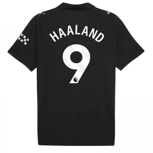 Maglia Calcio Manchester City 2025-26 Erling Haaland #9 Trasferta Uomo