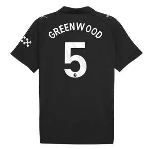 Maglia Calcio Manchester City 2025-26 Greenwood #5 Trasferta Uomo