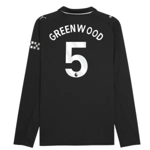Maglia Calcio Manchester City 2025-26 Greenwood #5 Trasferta Uomo Manica Lunga