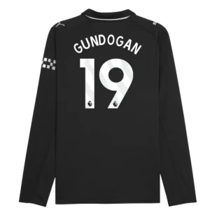 Maglia Calcio Manchester City 2025-26 Gundogan #19 Trasferta Uomo Manica Lunga