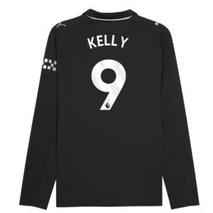 Maglia Calcio Manchester City 2025-26 Kelly #9 Trasferta Uomo Manica Lunga