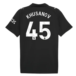 Maglia Calcio Manchester City 2025-26 Khusanov #45 Trasferta Uomo