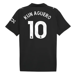 Maglia Calcio Manchester City 2025-26 Kun Aguero #10 Trasferta Uomo