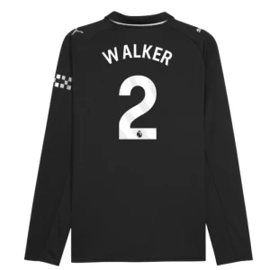 Maglia Calcio Manchester City 2025-26 Kyle Walker #2 Trasferta Uomo Manica Lunga