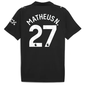 Maglia Calcio Manchester City 2025-26 Matheus N. #27 Trasferta Uomo