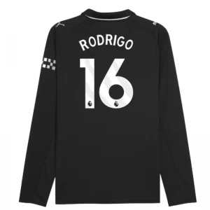 Maglia Calcio Manchester City 2025-26 Rodrigo #16 Trasferta Uomo Manica Lunga