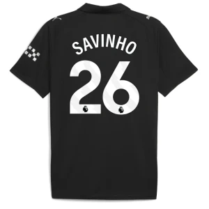 Maglia Calcio Manchester City 2025-26 Savinho #26 Trasferta Uomo