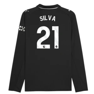 Maglia Calcio Manchester City 2025-26 Silva #21 Trasferta Uomo Manica Lunga