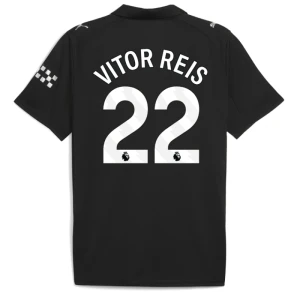 Maglia Calcio Manchester City 2025-26 Vitor Reis #22 Trasferta Uomo