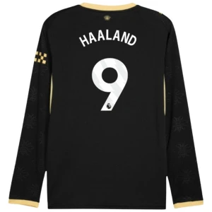Maglia Calcio Manchester City 2026-27 Erling Haaland #9 Trasferta Uomo Manica Lunga