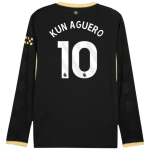 Maglia Calcio Manchester City 2026-27 Kun Aguero #10 Trasferta Uomo Manica Lunga