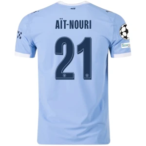 Maglia Calcio Manchester City Ait-Nouri #21 2025-26 Champions League Prima Uomo