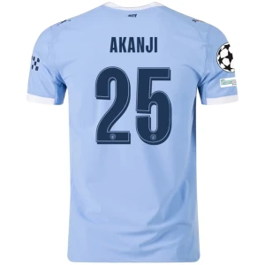 Maglia Calcio Manchester City Akanji #25 2025-26 Champions League Prima Uomo