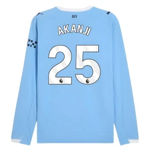 Maglia Calcio Manchester City Akanji #25 2025-26 Prima Uomo Manica Lunga