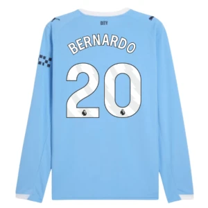 Maglia Calcio Manchester City Bernardo Silva #20 2025-26 Prima Uomo Manica Lunga