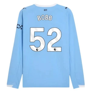Maglia Calcio Manchester City Bobb #52 2025-26 Prima Uomo Manica Lunga