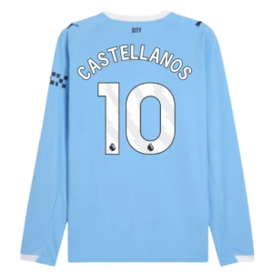Maglia Calcio Manchester City Castellanos #10 2025-26 Prima Uomo Manica Lunga