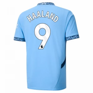 Maglia Calcio Manchester City Erling Haaland #9 2024-25 Prima Uomo