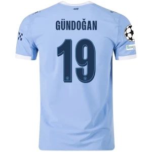 Maglia Calcio Manchester City Gundogan #19 2025-26 Champions League Prima Uomo