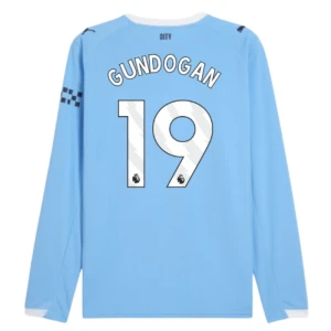 Maglia Calcio Manchester City Gundogan #19 2025-26 Prima Uomo Manica Lunga