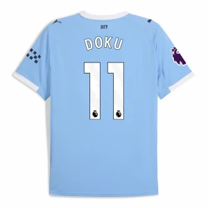 Maglia Calcio Manchester City Jérémy Doku #11 2025-26 Prima Uomo