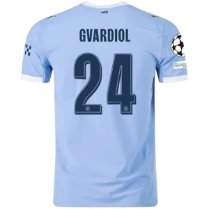 Maglia Calcio Manchester City Josko Gvardiol #24 2025-26 Champions League Prima Uomo