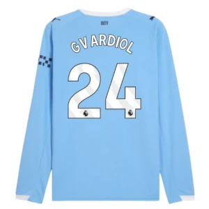 Maglia Calcio Manchester City Josko Gvardiol #24 2025-26 Prima Uomo Manica Lunga