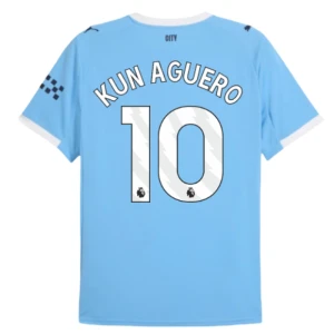Maglia Calcio Manchester City Kun Aguero #10 2025-26 Prima Uomo